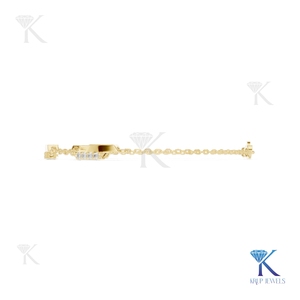 Modern Geometric Lab Grown Diamond Station Bracelet Adjustable Chain 14K 18K <b>Solid</b> <b>Gold</b> Luxury Fine Unisex Jewelry - Product Image 5