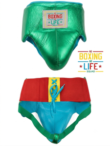 Conjunto de Protección para la Cabeza y Protector Inguinal de Cuero Genuino para Boxeo, Entrenamiento y Fitness - Product Image 4