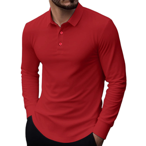 Camiseta polo de manga larga para hombre, ideal para distribuidores, importadores, minoristas y vendedores en línea. Camisetas polo originales 100% algodón. - Product Image 5