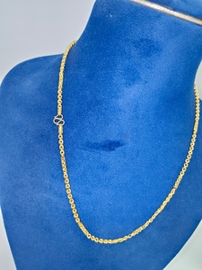 Elegante Cadena de Oro Sólido de 22K con Diseño de Cuerda Trenzada y Detalles de Barril, Collar de Oro Amarillo Auténtico con Sello BIS - Product Image 3