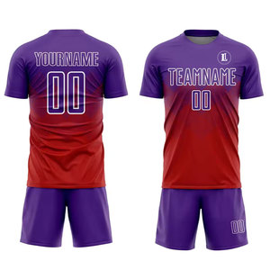 Tenue de football personnalisée avec logo, respirante, 100 % polyester, service OEM, qualité professionnelle, couleur/taille personnalisables, vêtements de sport - Product Image 1