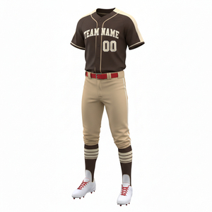 Uniforme de Béisbol Personalizado 100% Poliéster Transpirable, Camiseta y Pantalón de Alta Calidad, Impresión Sublimada, Secado Rápido, Cuello en V, Ropa Deportiva - Product Image 3