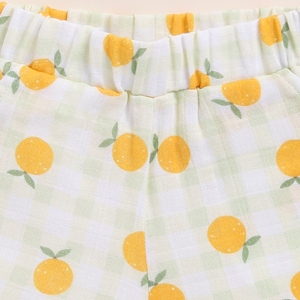 Conjunto de muselina orgánica de primera calidad, ropa de bebé con estampado naranja - Product Image 6