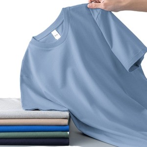 T-shirt décontracté à manches courtes pour homme, style coréen, grande taille, broderie personnalisée OEM, prix d'usine Chine Bangladesh - Product Image 6