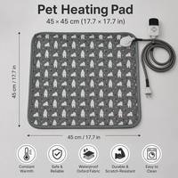 Coussin chauffant imperméable avec minuterie intelligente, chauffage électrique pour chiens et chats, cordon en acier anti-morsure, housse en polaire lavable
