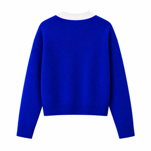เสื้อคาร์ดิแกน Zeta Phi Beta Sorority สำหรับผู้หญิง ปักลายตราสัญลักษณ์ คอวี ติดกระดุม เสื้อถักไหมพรม สไตล์เครื่องแต่งกายมหาวิทยาลัยกรีก เสื้อคลุม - Product Image 4