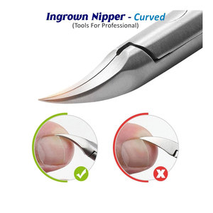 Toenail Clipper Curved Tip Nipper for Thick and Curved Nails Ergonomic Non Slip Handle Safety <b>Lock</b> Heavy Duty Stainless Steel - Product Image 5