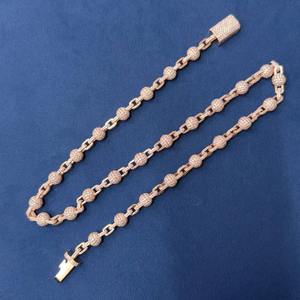 Luxury Tennis Chain White Gold Finish Moissanite Hip Hop <b>Necklace</b> for Men Women Iced <b>Statement</b> Jewelry Premium IGI Certified - Product Image 3