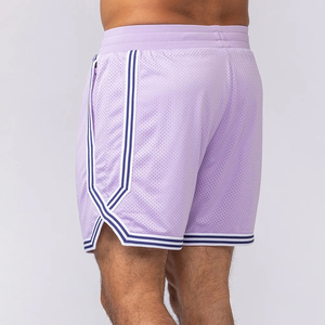 Pantalones Cortos de Malla para Hombre, Sin Bolsillos, con Costuras en Contraste, Largos hasta la Rodilla, Corte Regular, con Logotipo Personalizado, Pantalones Cortos de Baloncesto para Niño - Product Image 3