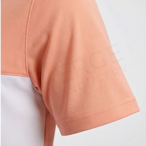 เสื้อโปโลชาย แขนสั้น สีขาวและสีพีช ดีไซน์เรียบง่าย สวมใส่สบาย ทรงปกติ - Product Image 6