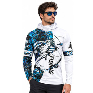 Custom Breathable Windproof Plus Size Men's Fishing Shirts Long Sleeve Spandex/Polyester Quick Dry UV Protection Leisure <b>Tops</b> - Product Image 2