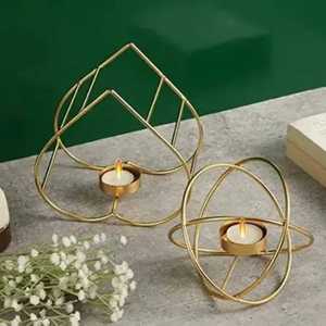 Hanging Gold Metal Tear Drop Candle Holder Set Luxury Tiered Iron <b>Wire</b> Tealight Lantern for <b>Wall</b> Balcony Patio Skies Trader NEW - Product Image 1