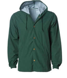 Veste coupe-vent unisexe personnalisée, imperméable, légère, pour l'extérieur, avec capuche et col montant, rembourrée en coton - Product Image 2