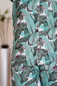 Pijama de algodón para mujer, camisón de verano para la playa, camisón de algodón suave estampado, camisón con botones, camiseta de pijama estampada, pijama largo - Product Image 4