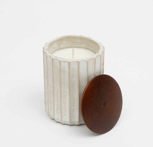 Pot à bougie rond en céramique fait main avec couvercle, récipient décoratif pour bougies, pour la décoration intérieure, l'aromathérapie, Noël, faible MOQ - Product Image 2