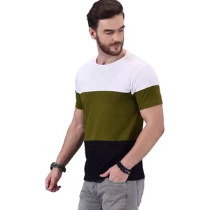 T-Shirt pour hommes, toutes saisons, blocs de couleurs, vente en gros, à bas prix, entièrement personnalisé, décontracté, impression - Product Image 1