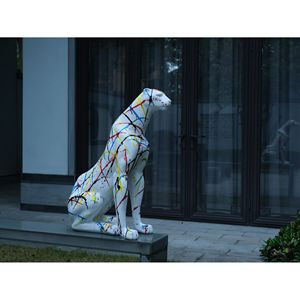 Grande moderno h31,5 pollici resina leopardo scultura altamente accattivante statue classiche per l'arredamento della casa e vari negozi Hall - Product Image 2