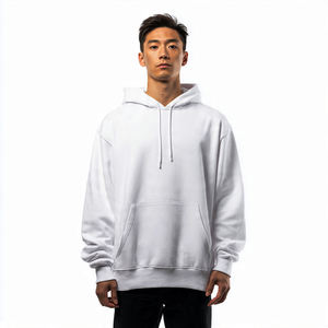 Sudadera con Capucha Oversize para Hombre, Estilo Urbano de Invierno, Hombros Caídos, Forro Polar de 500 GSM, Sudadera Pesada - Product Image 6