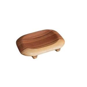 Porte-savon rectangulaire en bois naturel, auto-drainant, antidérapant, accessoire de comptoir de salle de bain - Product Image 2