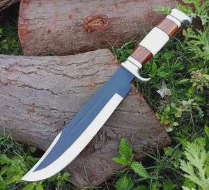 Custom OEM DIY Handmade Industrial Grade Camping Hunting Bowie <b>Knife</b> Clip Point Straight Carbon Steel 3mm <b>Bone</b>+Wood <b>Handle</b> - Product Image 1
