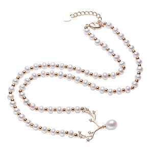 Colliers en perles injectées d'or 18 carats en gros, petits accessoires pour les vendeurs ambulants et les célébrités d'Internet pour le streaming en direct - Product Image 4