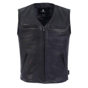 Men's Genuine <b>Leather</b> <b>Vest</b> Adults Wholesale Custom OEM Motorcycle Sleeveless <b>Biker</b> Jacket Vintage Casual Premium Outerwear 2026 - Product Image 4