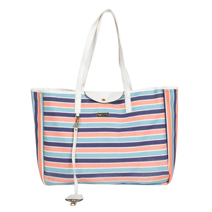 Bolso Tote Moderno de Alta Calidad para Mujer, Multicolor a Rayas, Grande, Informal, para Compras, con Asas Largas - Product Image 1