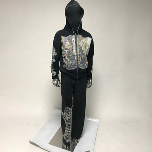 ชุดวอร์มลำลองแบบโอเวอร์ไซส์สำหรับฤดูหนาว  ผ้าสะท้อนแสง 3M  แจ็คเก็ตกันลม โพลีเอสเตอร์/คอตตอน  ODM สำหรับผู้ชาย - Product Image 4