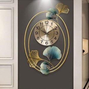 Horloge murale en fer doré avec chiffres romains, nouvelle arrivée, décoration murale pour salon, salle à manger, grande taille, horloge murale en métal - Product Image 5