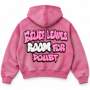 Sudadera con capucha y cremallera SEW PRO de forro polar lavado personalizado, 300 GSM, algodón y poliéster, con estampado gráfico desgastado, cremallera de latón, estilo oversize - Product Image 2