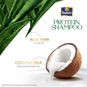 Champú proteico con leche de coco y aloe vera, fórmula enriquecida diseñada para reparar el cabello dañado, para un cabello más suave, sin parabenos, paquete de 340 ml. - Product Image 5