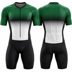 Combinaison de cyclisme sublimée personnalisée pour homme, manches courtes, une pièce, combinaison de course cycliste, fermeture éclair intégrale, vêtements de vélo respirants, OEM, marque privée L - Product Image 1