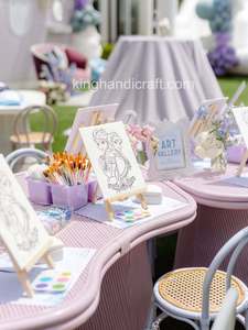 Chaises d'extérieur modernes en rotin tressé faites à la main pour enfants, idéales pour événements, anniversaires, vente en gros OEM, usine du Vietnam - Product Image 1