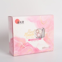 Boîtes rigides brillantes blanches en matériaux recyclés écologiques pour cosmétiques, parfums, crèmes, emballages pour soins du visage, doublure en éponge, carte dorée
