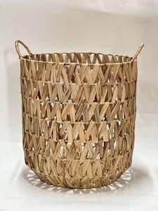 Vietnam Eco Friendly Woven Storage Basket Natural Water Hyacinth Clothes Laundry <b>Bin</b> for Bathroom <b>Living</b> <b>Room</b> Clothing Organize - Product Image 4
