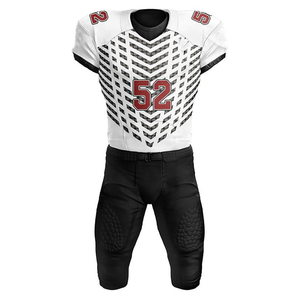 Proveedor Directo de Fábrica, Uniformes de Fútbol Americano con Cuello en V, 100% Poliéster, Impresión por Transferencia de Calor Personalizada, Nuevo Diseño, Servicio OEM - Product Image 3