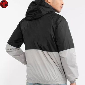 Chaqueta Cortavientos de Moda Urbana para Hombre, con Cierre, de Nailon, con Parches, Ligera, Resistente al Viento - Product Image 6