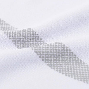 Ensemble de maillot de football unisexe blanc à col en V et manches courtes, short noir, respirant, anti-transpiration, coupe classique, 100 % polyester - Product Image 5