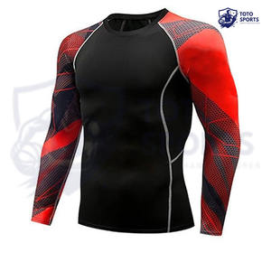 ชุดแรชการ์ดผู้ชายสีแดง ดีไซน์ใหม่ น้ำหนักเบา ประสิทธิภาพสูง สวมใส่สบาย คุณภาพสูง ระบายอากาศได้ดี ทรงเข้ารูป - Product Image 2