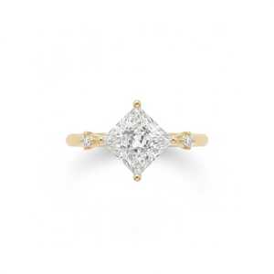 แหวนเพชรทรงปรินเซสคัท 2.02 กะรัต ผลิตในห้องปฏิบัติการ ดีไซน์พิเศษสำหรับผู้หญิง ทองคำแท้ 14K เหมาะสำหรับงานแต่งงาน งานเลี้ยง และเป็นของขวัญสำหรับคนรัก - Product Image 2
