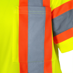Polo de sécurité en polyester personnalisé pour homme, vêtements de travail de sécurité, chemise de travail à manches longues, polo réfléchissant - Product Image 6