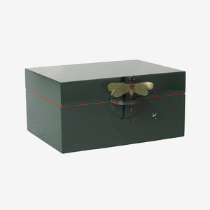 Boîte à bijoux de luxe en bois laqué avec poignée libellule, élégante, faite à la main, finition haute brillance, organisateur de rangement pour la décoration intérieure OEM ODM - Product Image 1
