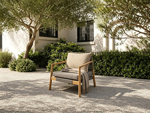 Sillón de Jardín de Mimbre para Exteriores, Silla de Patio con Cojines, Asiento Acolchado para Terraza - Product Image 1