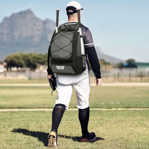 <b>Baseball</b> Bag Softball Backpack Youth Adult T Ball <b>Bat</b> Equipment Bag with <b>Bat</b> and Helmet Holders Shoe Compartment Large Capacity - Product Image 4