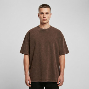T-shirts décontractés pour hommes 100% haute qualité, style délavé à l'acide, coupe oversize, manches courtes, décontractés et amples - Product Image 1