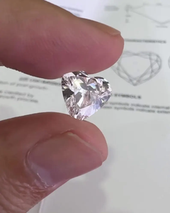 Diamant de laboratoire en forme de cœur, certifié IGI, diamant cultivé en laboratoire, diamant pour bague de fiançailles ou pendentif, cadeau de diamant pour femme - Product Image 3