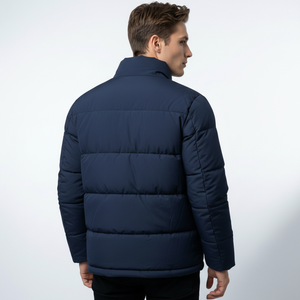 <b>Men</b> Winter Quilted Puffer Coat Warm Stand Collar <b>Jacket</b> Custom Clothing Manufacturer OEM Service - Product Image 3