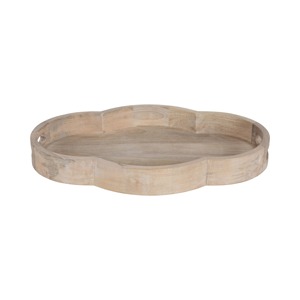 Elegante bandeja de madera con forma de nube, perfecta para aperitivos, bebidas y presentación en el hogar contemporáneo, hecha a mano en India. - Product Image 1