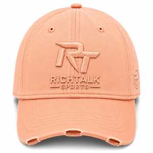 Gorra de Béisbol de Mezclilla Lavada, 6 Paneles, Ajustable, Unisex, con Logotipo Bordado y Patrón de Letras, Color Durazno, Estilo Casual - Product Image 1