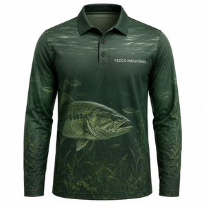 เสื้อโปโลตกปลา ระบายอากาศ แห้งเร็ว ไซส์ใหญ่ พร้อมลายพิมพ์แบบซับลิเมชั่น - Product Image 1